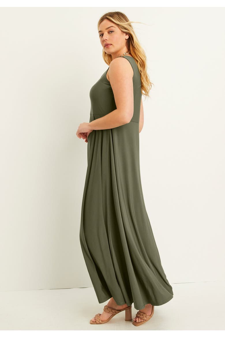 Sleeveless Sweetheart Dress, Alternate, color, UMBER