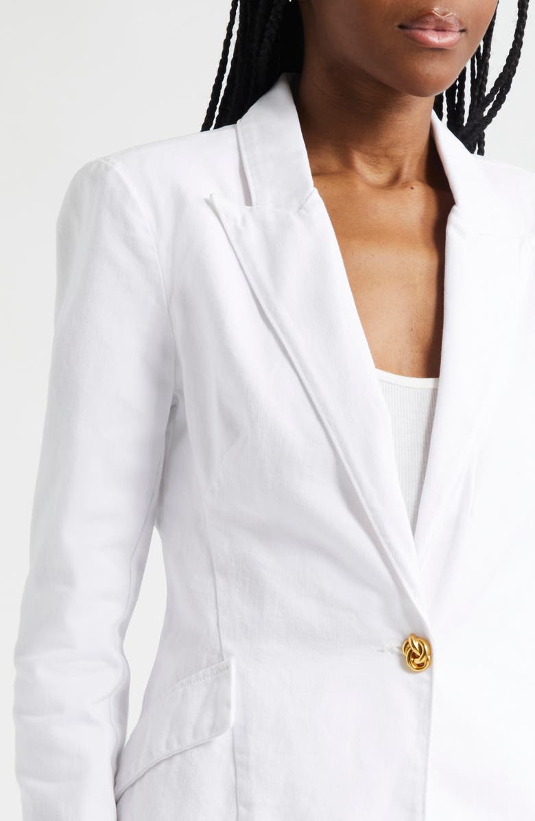 L'AGENCE Baldwin Cotton Denim Blazer Jacket, Alternate, color, 