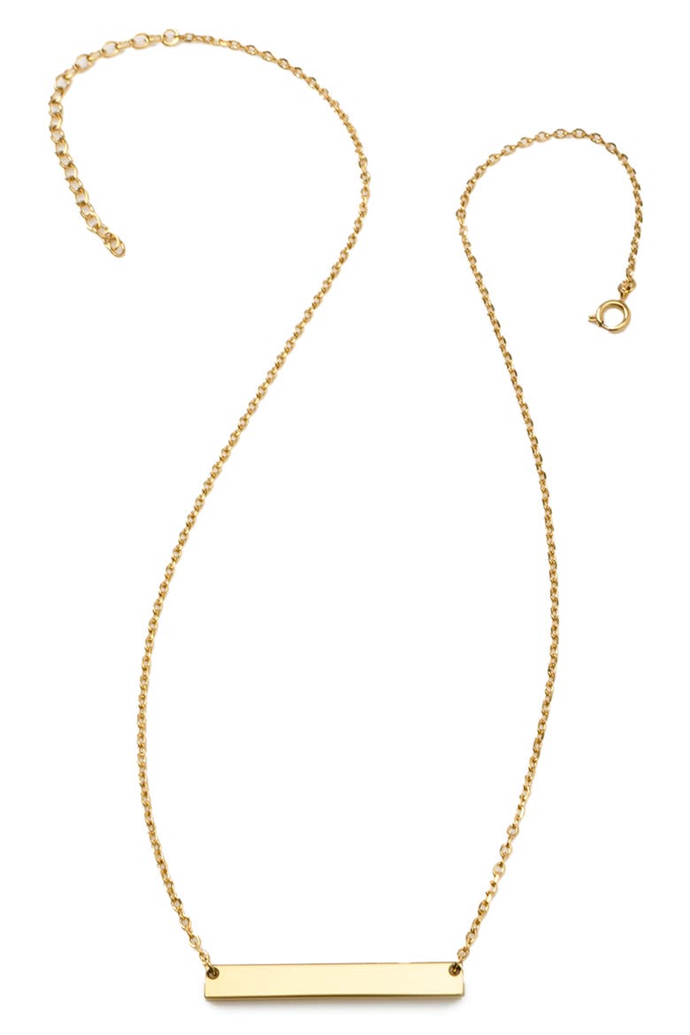 Men's Engravable Goldtone Necklace, Main, color, GOLD