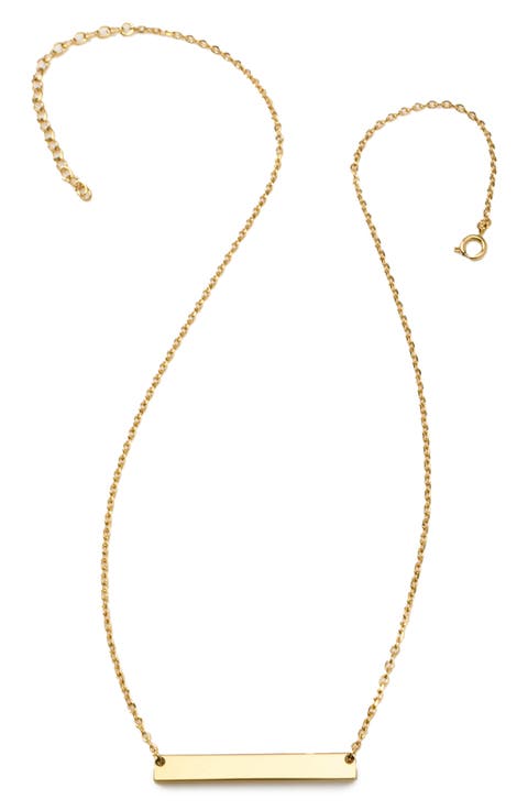 Men's Engravable Goldtone Necklace