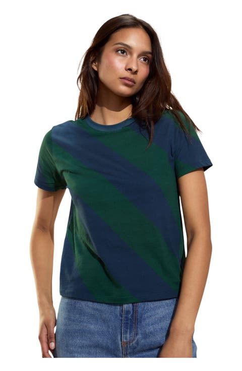 Diagonal Stripe Tee