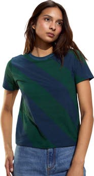 Cynthia Rowley Diagonal Stripe Tee