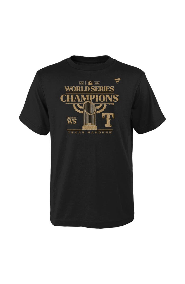 FANATICS Youth Fanatics Branded Black Texas Rangers 2023 World Series Champions Parade T-Shirt, Alternate, color, 