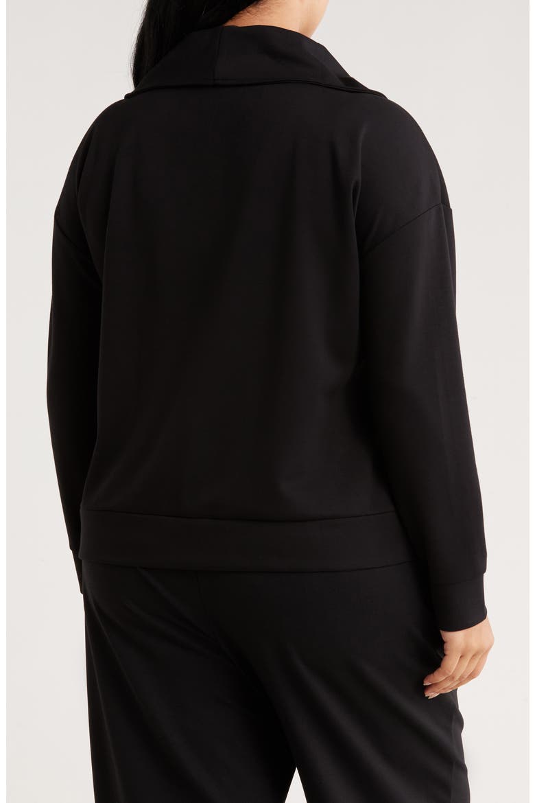 Quarter Zip Sweatshirt, Alternate, color, BLACK