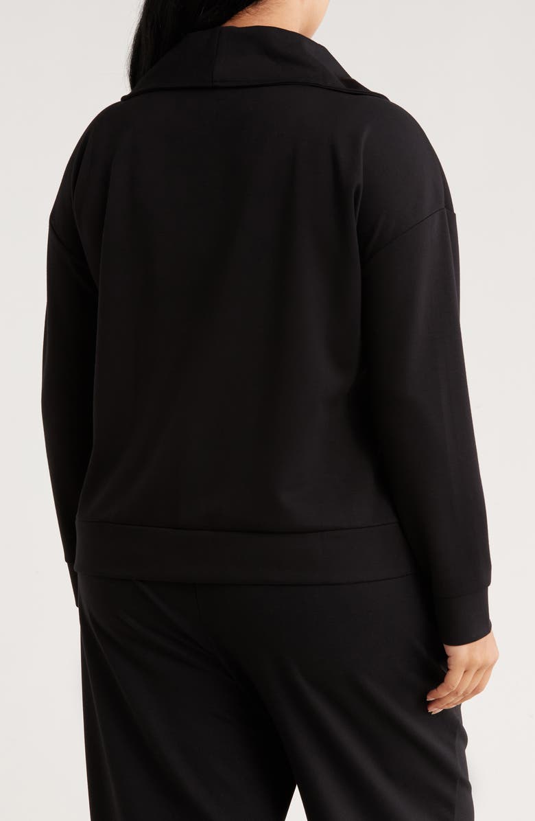 Caslon<sup>®</sup> Quarter Zip Sweatshirt, Alternate, color, Black