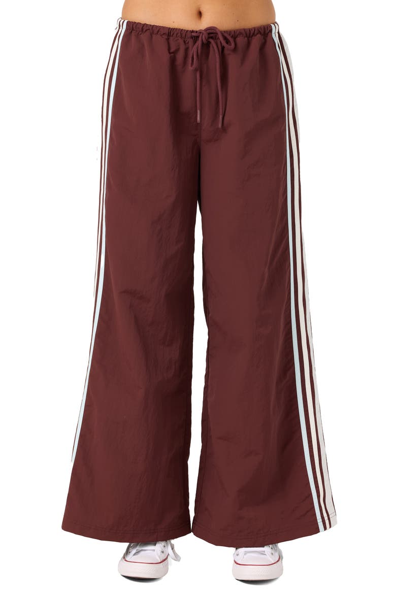 Blaine Striped Wide Leg Pants, Main, color, CHOCOLATE