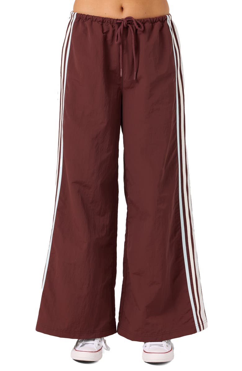 O'Neill Blaine Striped Wide Leg Pants, Main, color, Chocolate