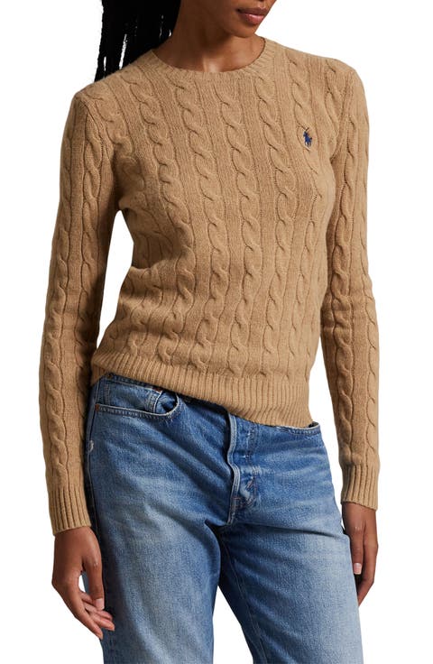 Cable Knit Wool & Cashmere Sweater