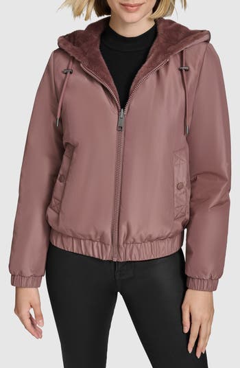 Andrew marc hooded drawstring jacket on sale