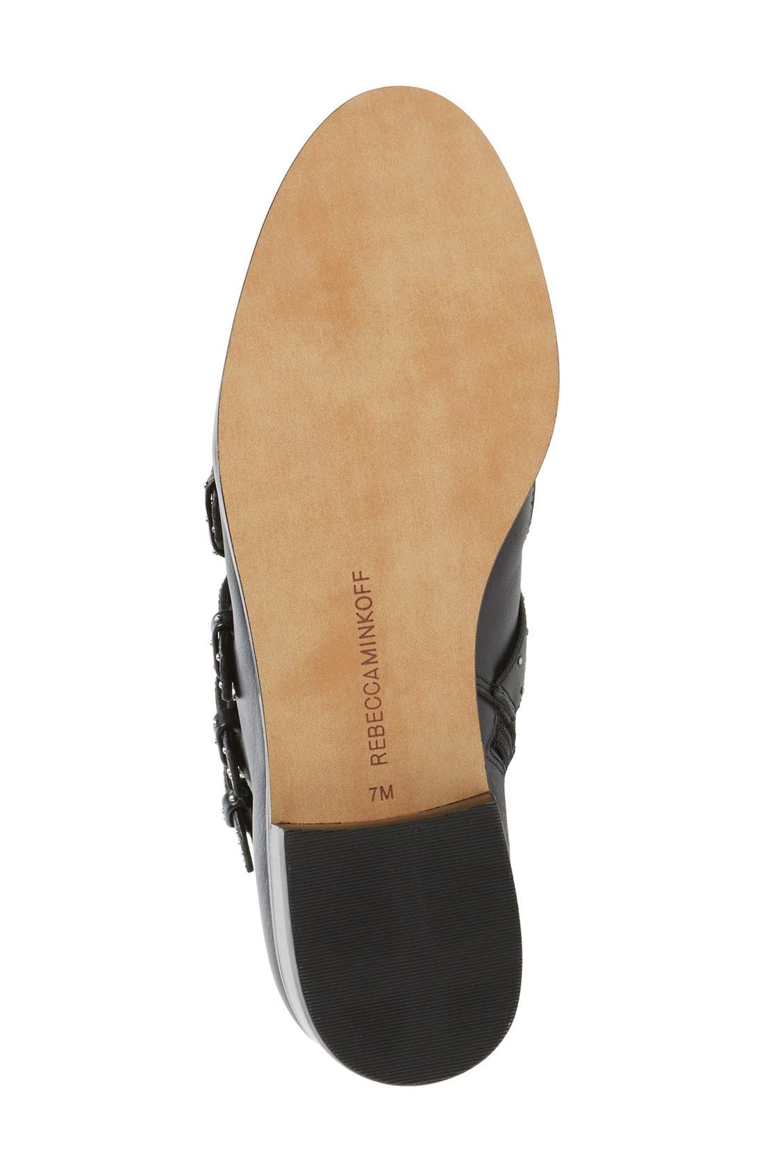 'Maddox' Buckle Bootie, Alternate, color, BLACK LEATHER