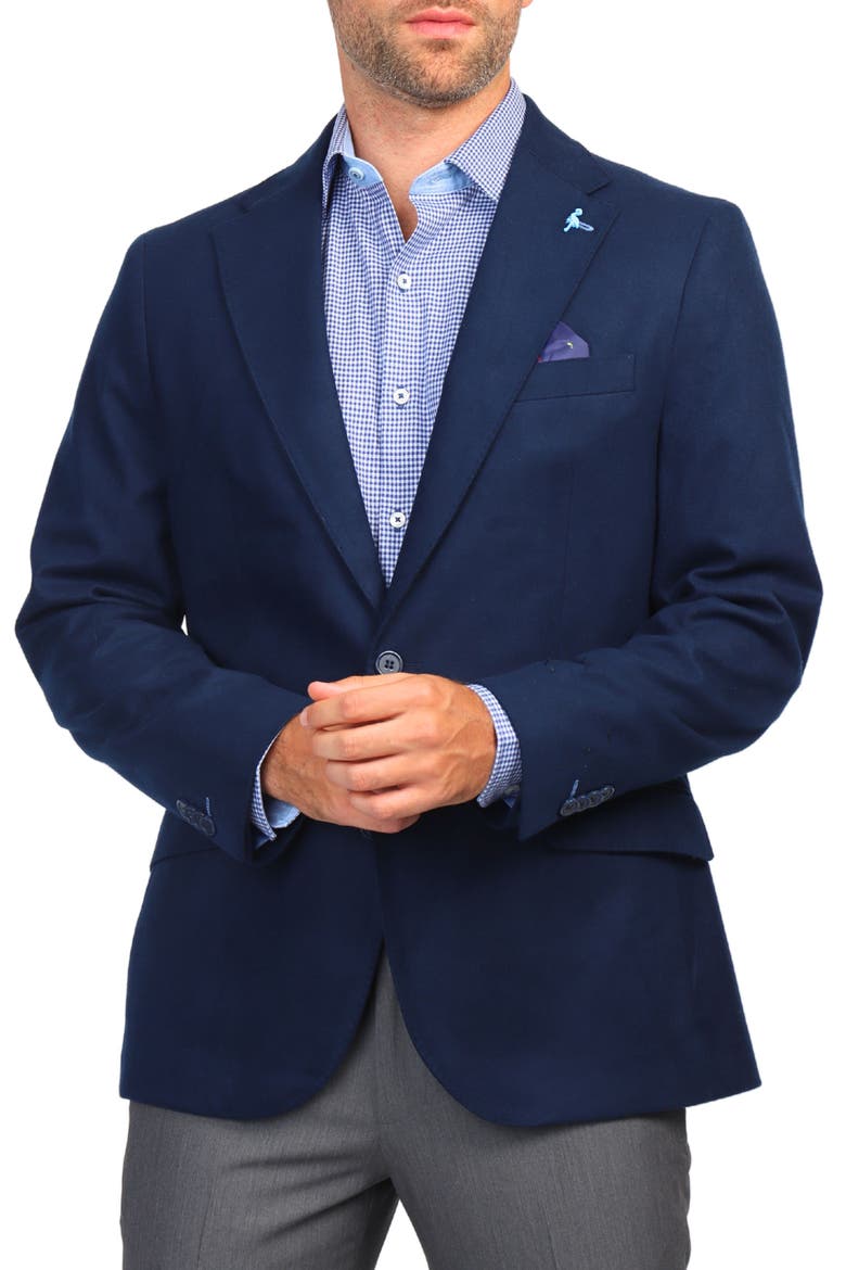 Luxe Touch Sport Coat, Main, color, NAVY