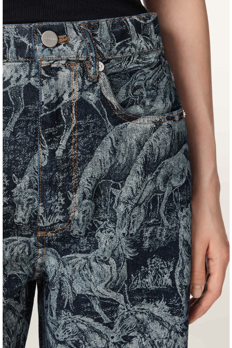 Blake Print Wide Leg Jeans, Alternate, color, PRINTED INDIGO
