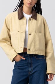 BLANKNYC Crop Cotton Twill Jacket