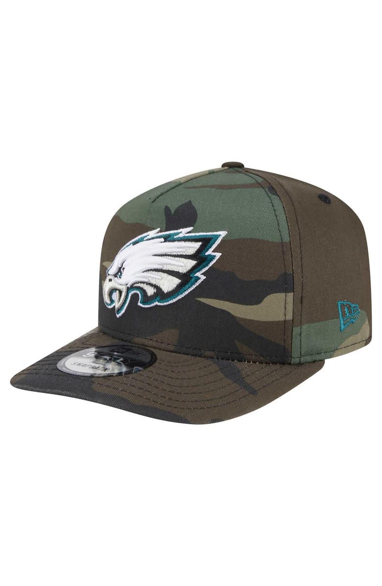 New Era Men's New Era Camo Philadelphia Eagles Woodsy 9FIFTY Snapback Hat, Main, color, Camo