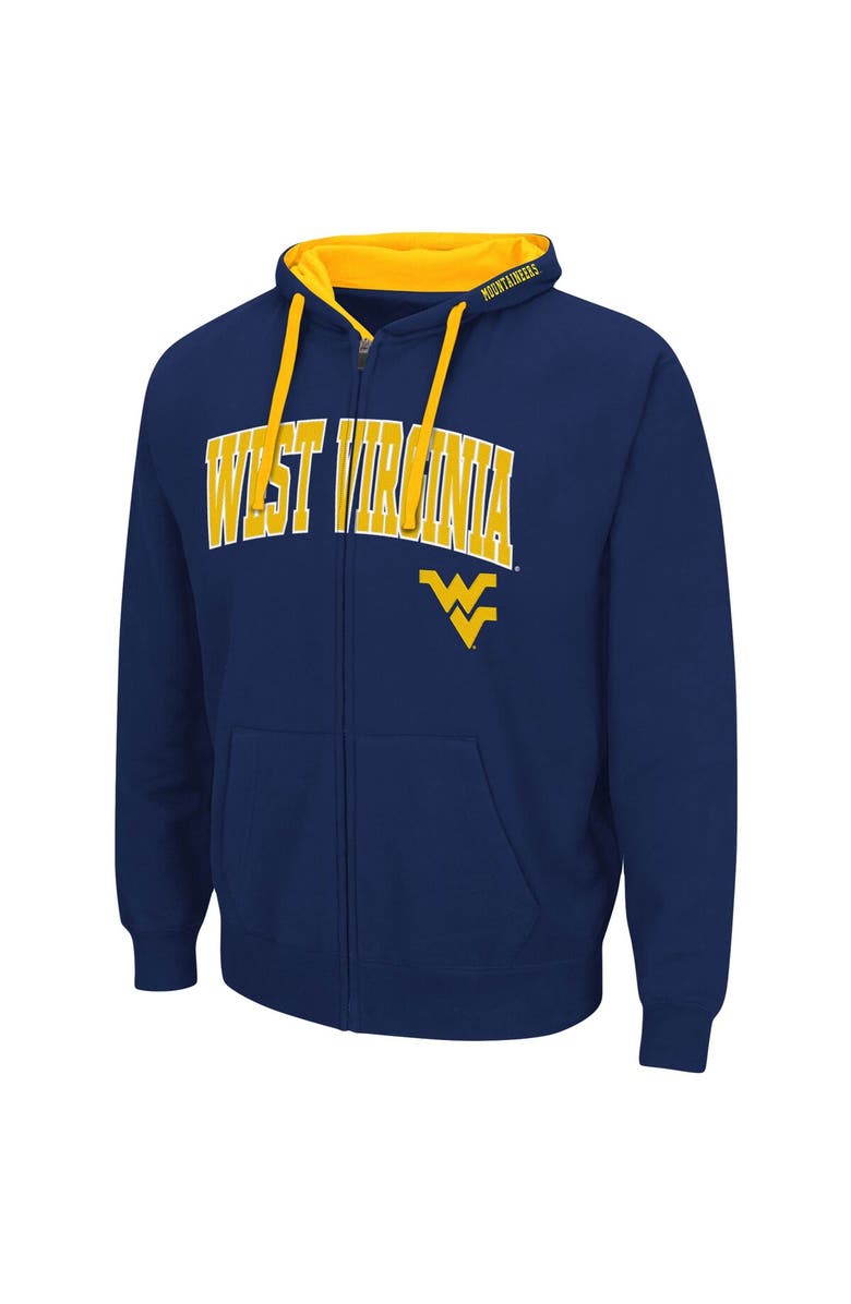 COLOSSEUM Men's Colosseum Navy West Virginia Mountaineers Big & Tall Full-Zip Hoodie, Alternate, color, Navy