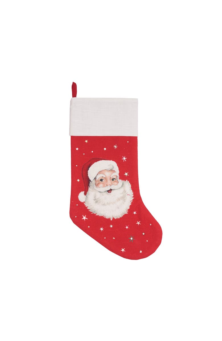C&F Home Santa Hanging Christmas Stocking 20", Main, color, Red