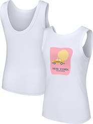 LUSSO Women's Lusso Style White New York Yankees Lindy Tank Top