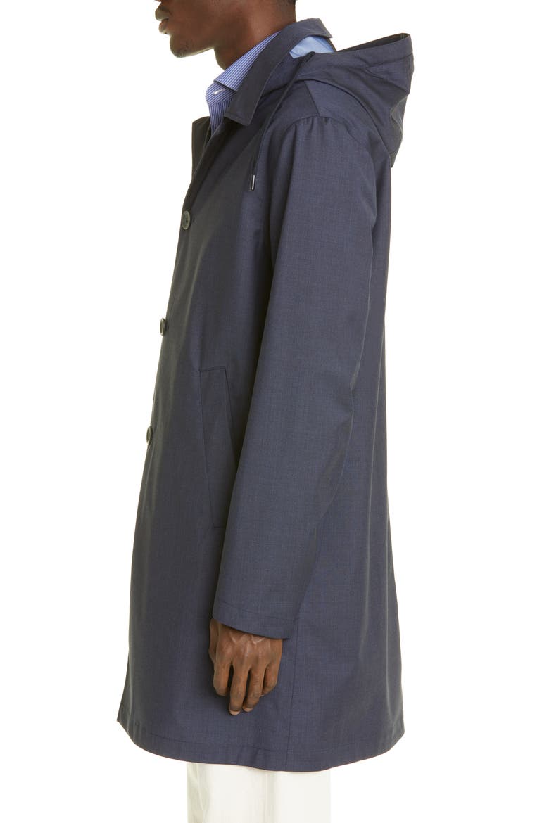 Storm System® Waterproof Hooded Raincoat, Alternate, color, 9201-BLU NAVY