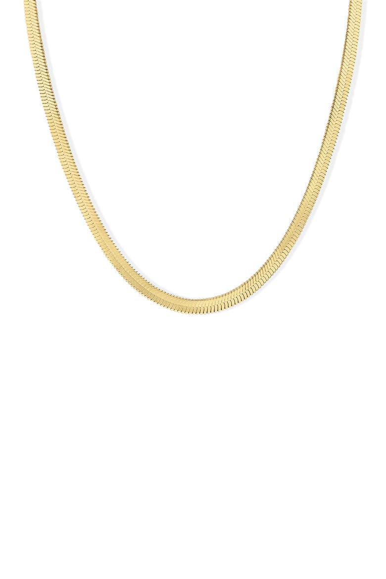 Herringbone Necklace, 5mm, Main, color, Gold