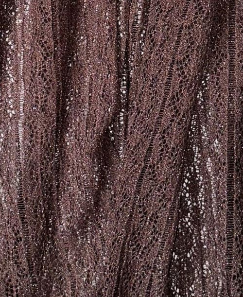 Ralph Lauren Lauren  Shimmer Pointelle Wrap In Brown