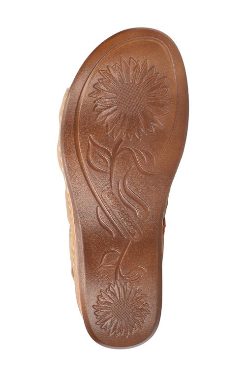 Shop Easy Street Alexi Slingback Platform Wedge Sandal In Natural