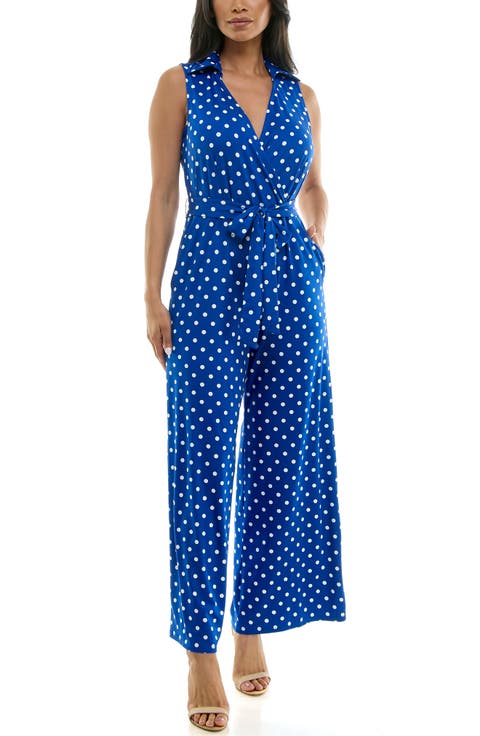 Sleeveless Faux Wrap Jumpsuit