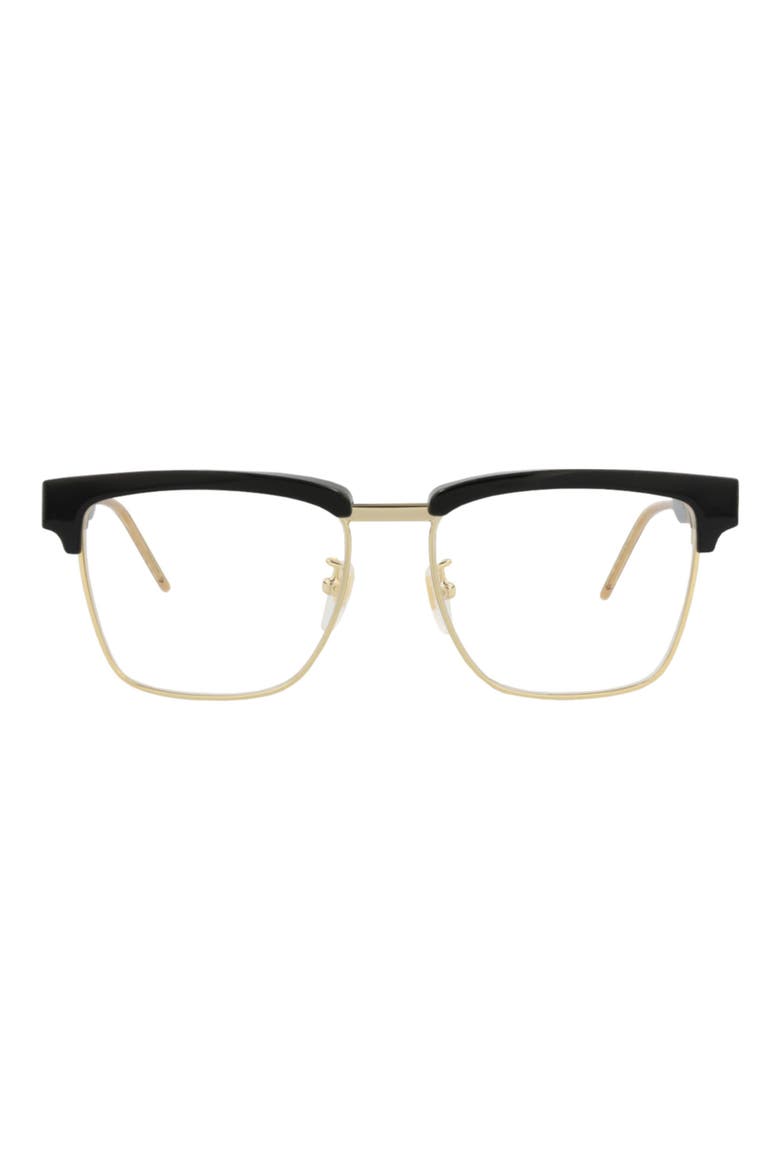 52nn Round Optical Frames, Main, color, BLACK BLACK TRANSPARENT