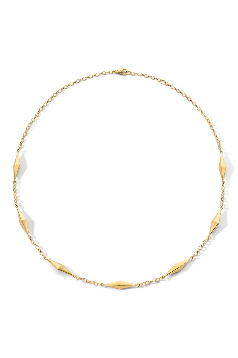 Points North Geometric Station Necklace, Alternate, color, GOLD