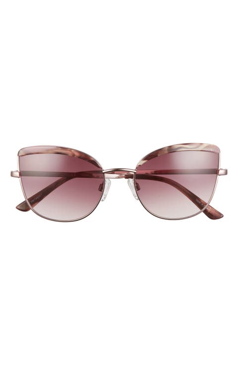 55mm Gradient Cat Eye Sunglasses