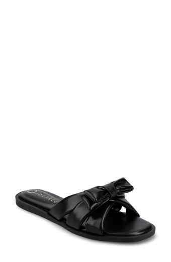 Journee Collection Prylin Bow Slide Sandal