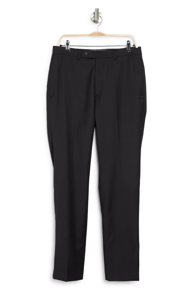 Black Slim Stretch Suit Pants, Alternate, color, BLACK