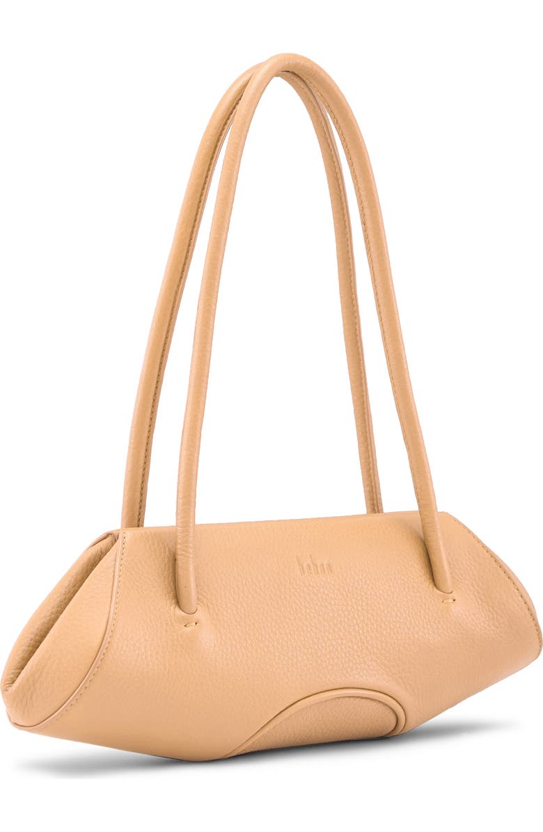 behno Mini Elizabeth Baguette Pebble Leather Shoulder Bag, Alternate, color, Peach