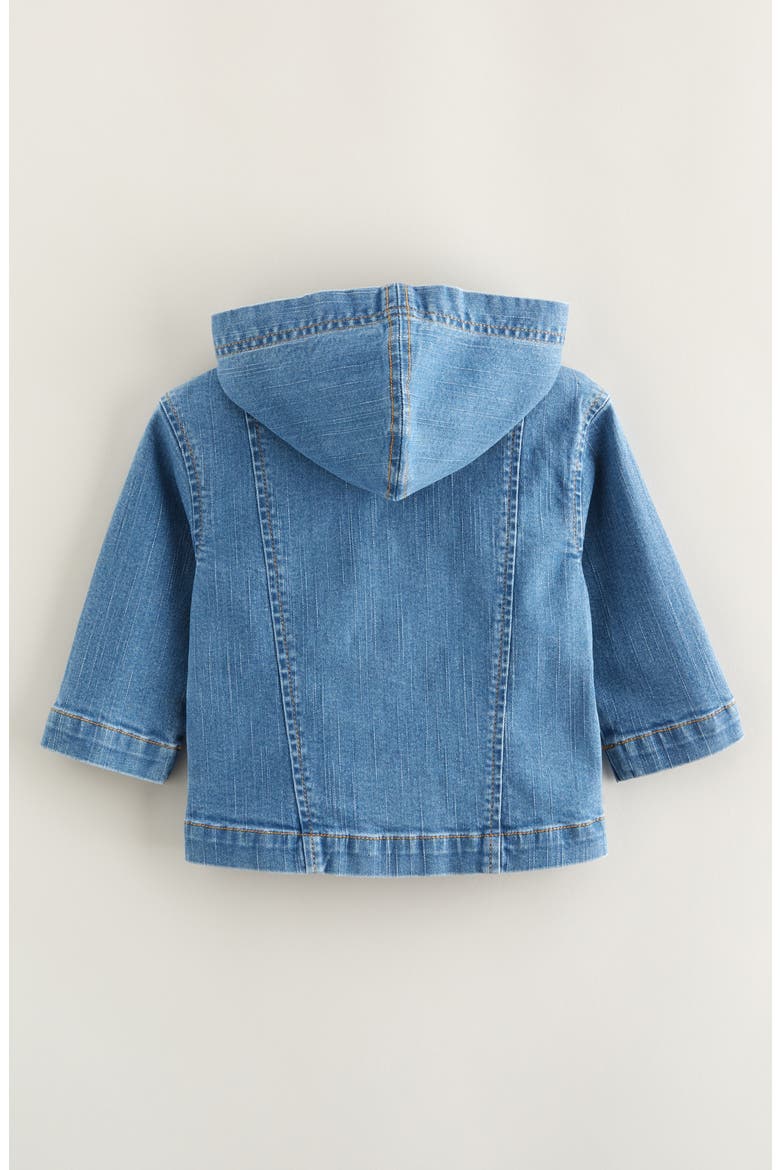 Hooded Denim Jacket, Alternate, color, SUN FADED INDIGO WASH