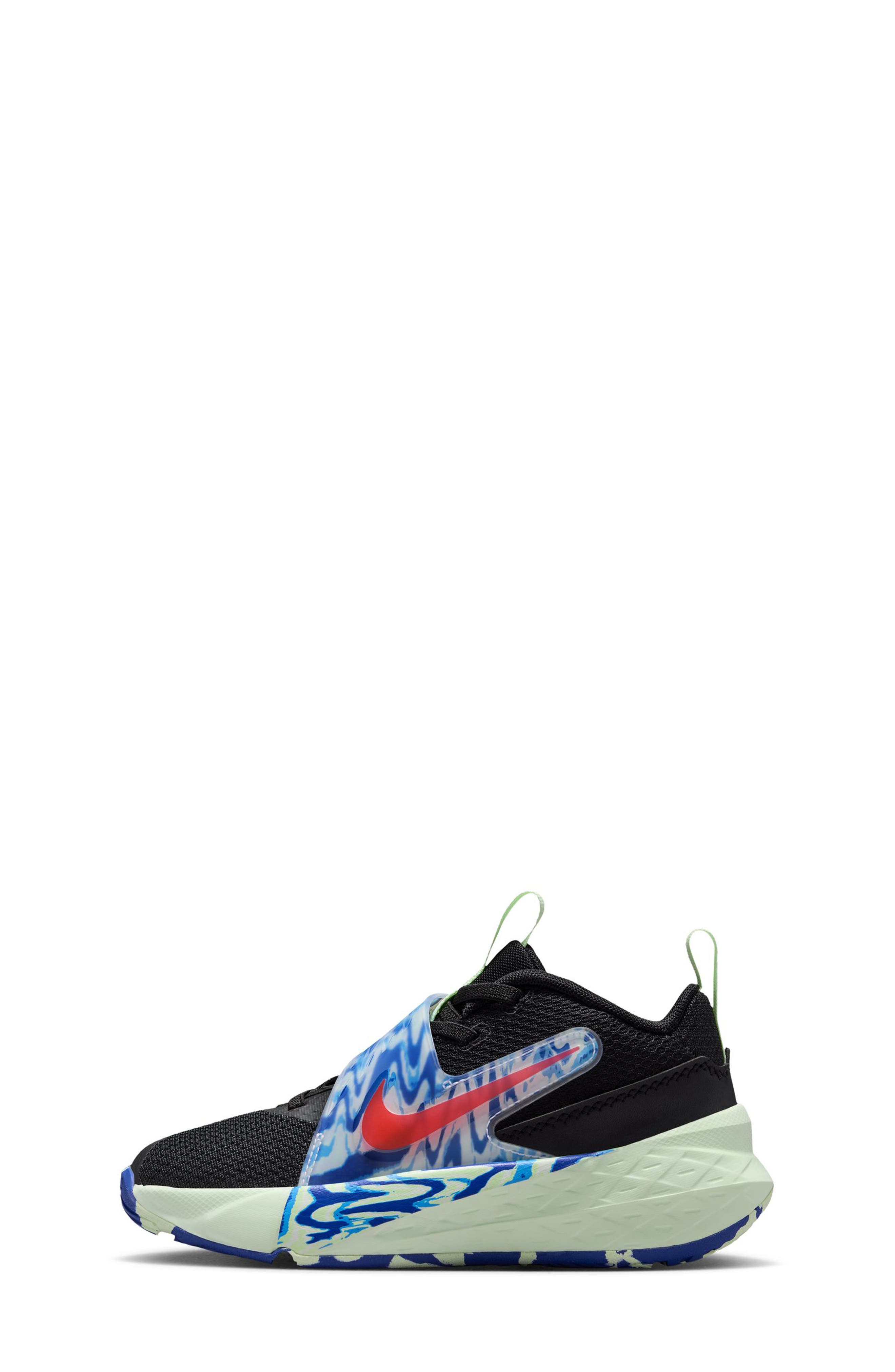 Nike Kids' Team Hustle Sneaker, Alternate, color, Black/ Bright Crimson/ Royal