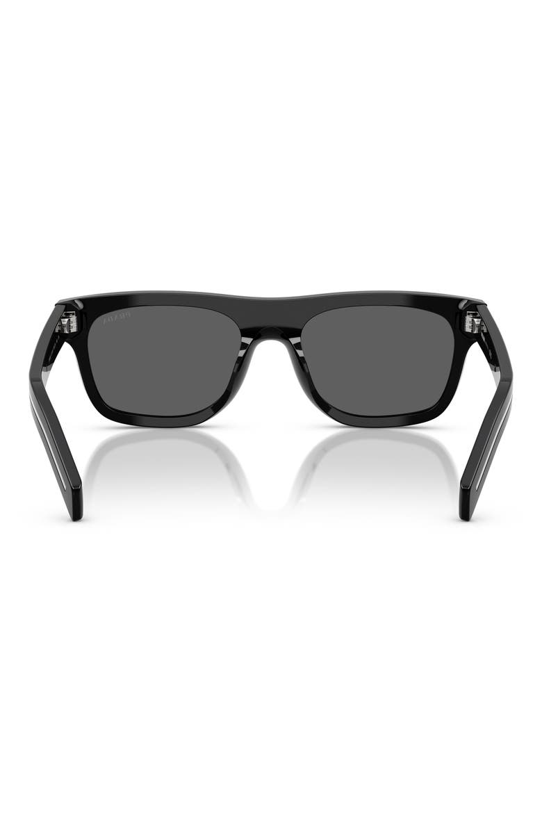 55mm Pillow Sunglasses, Alternate, color, BLACK