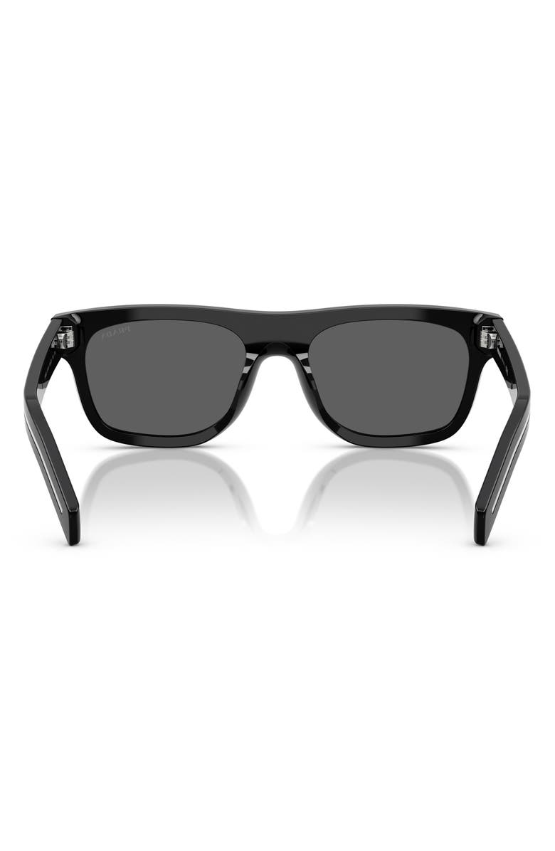Prada 55mm Pillow Sunglasses, Alternate, color, Black