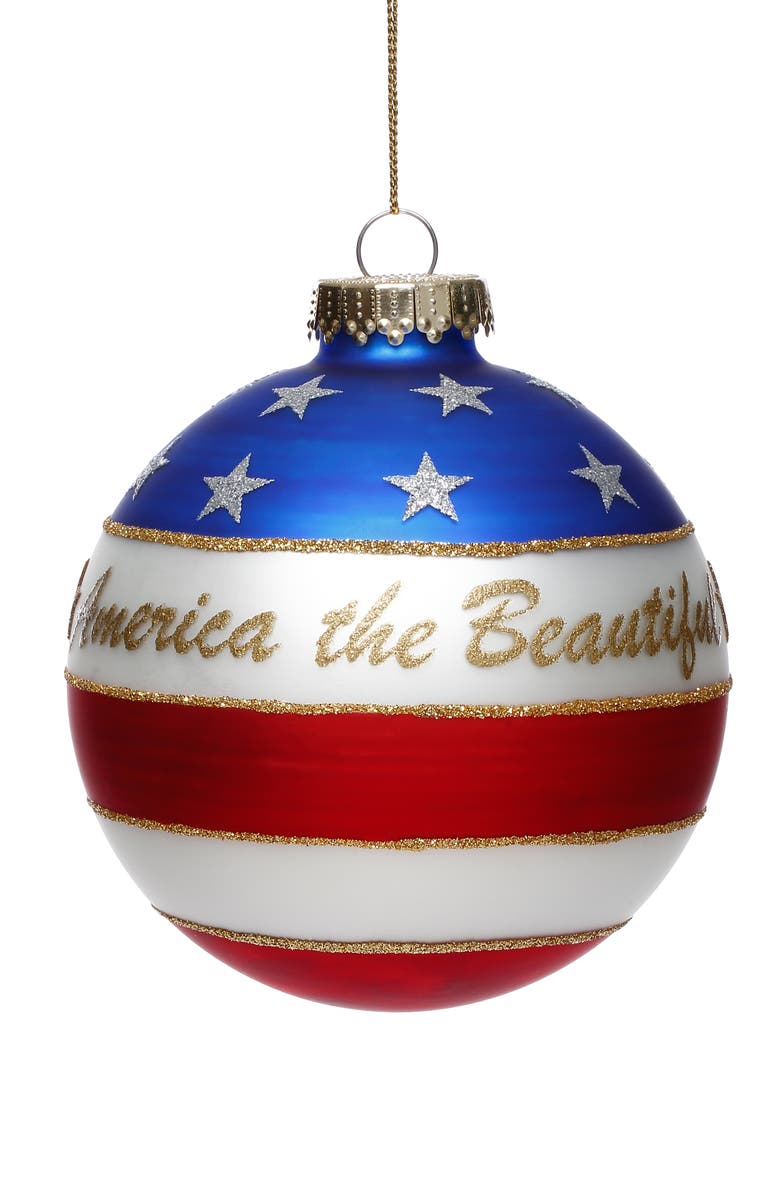 Mark Roberts Patriotic Ball Ornament, Box of 6, Main, color, Red