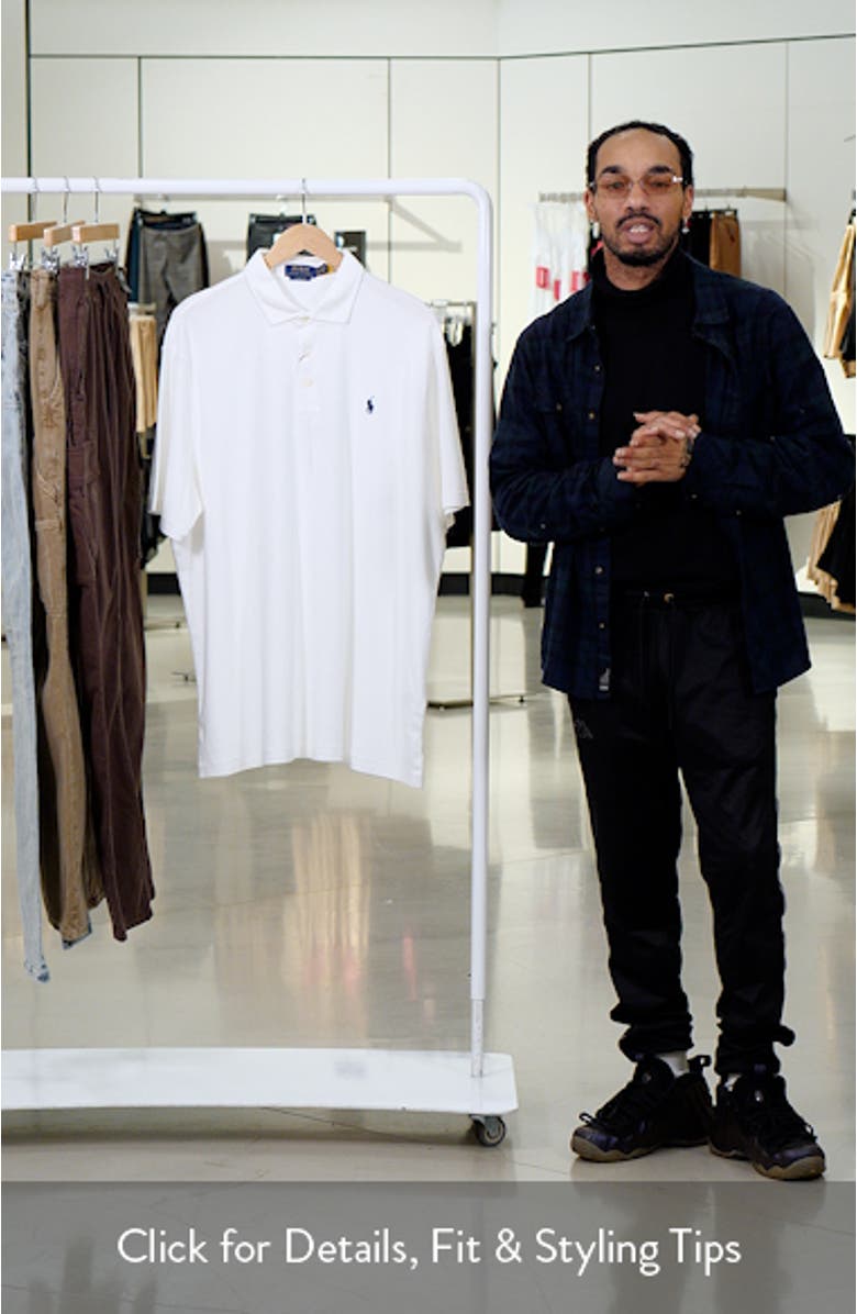 Classic Fit Solid White Cotton Polo, sales video thumbnail