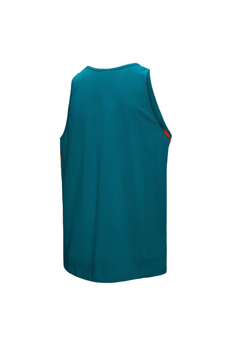 Men's Mitchell & Ness Aqua Miami Dolphins Retro Colorblock Tank Top, Alternate, color, Aqua