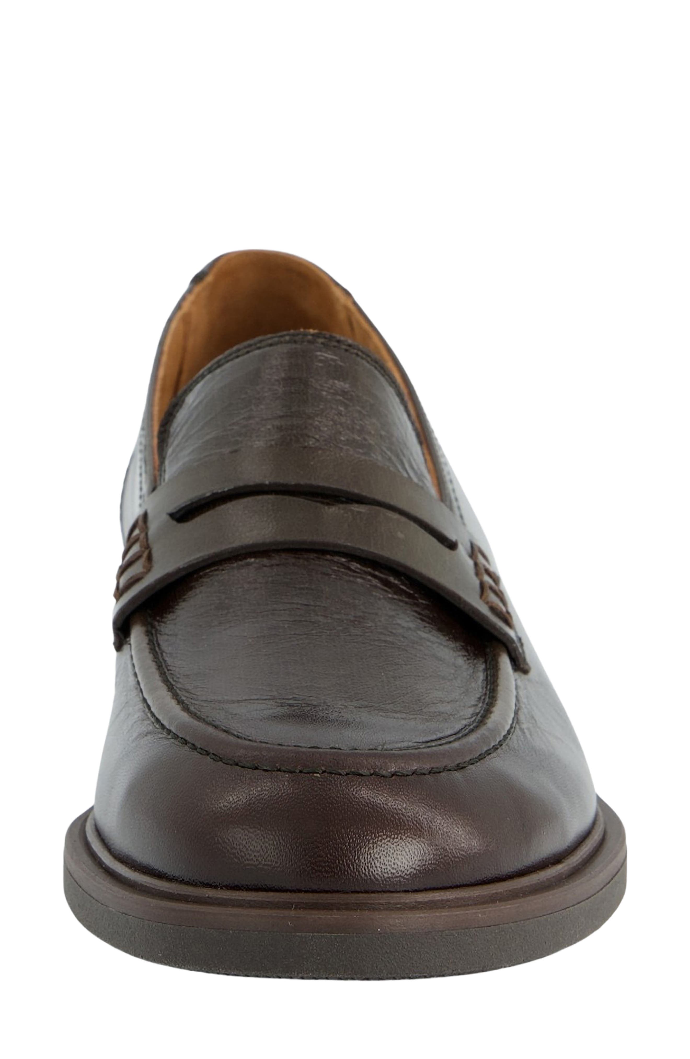 Flora Leather Loafer, Alternate, color, MORO GLOSSY LEATHER