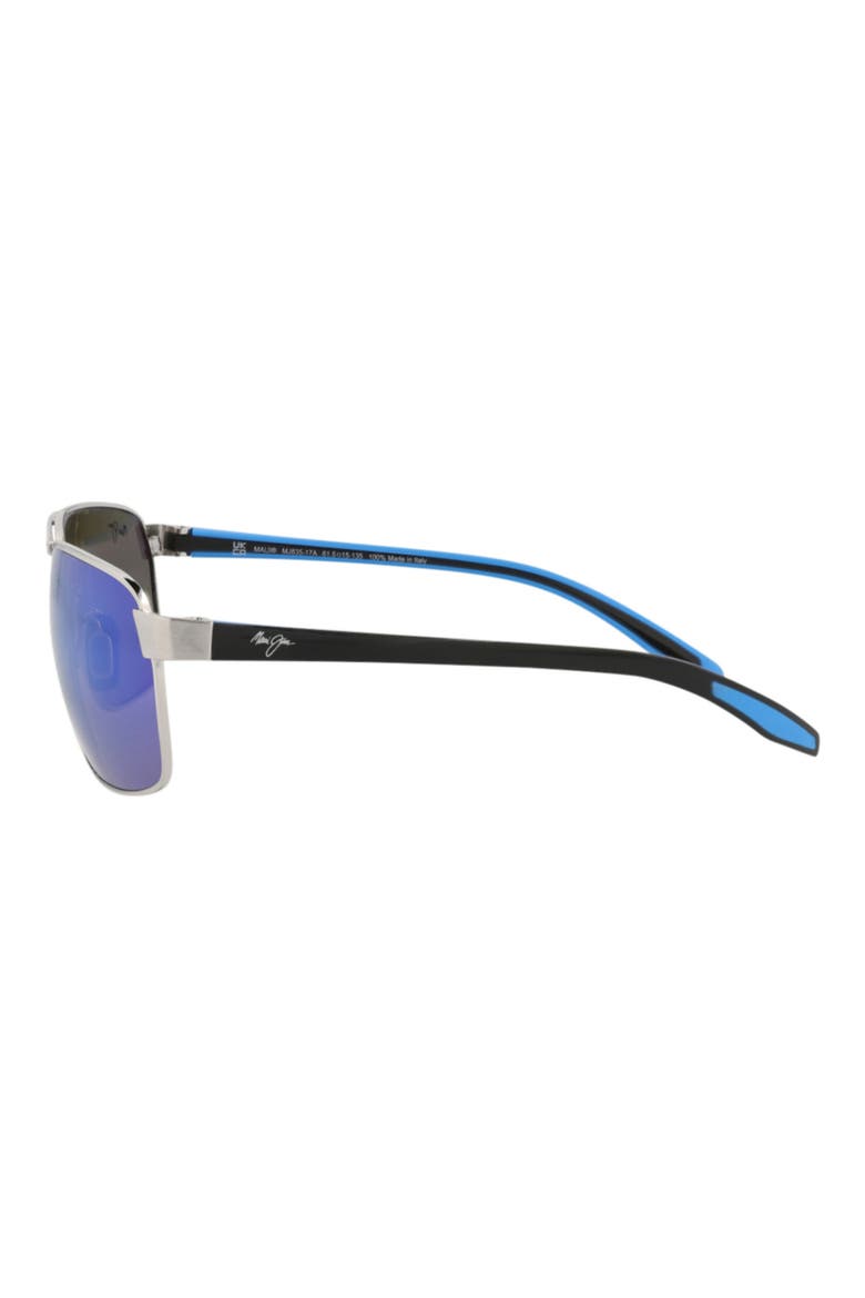 62mm Aviator Sunglasses, Alternate, color, CHROME CHROME BLUE