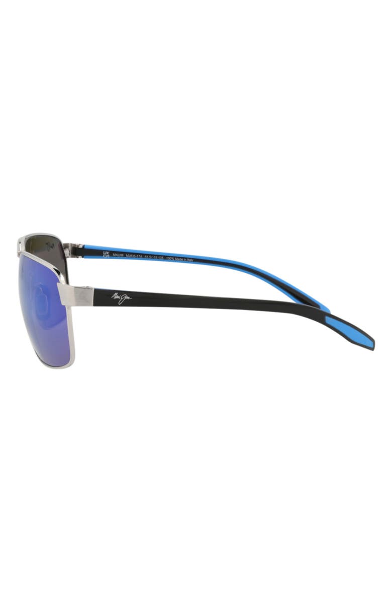 Maui Jim 62mm Aviator Sunglasses, Alternate, color, Chrome Chrome Blue