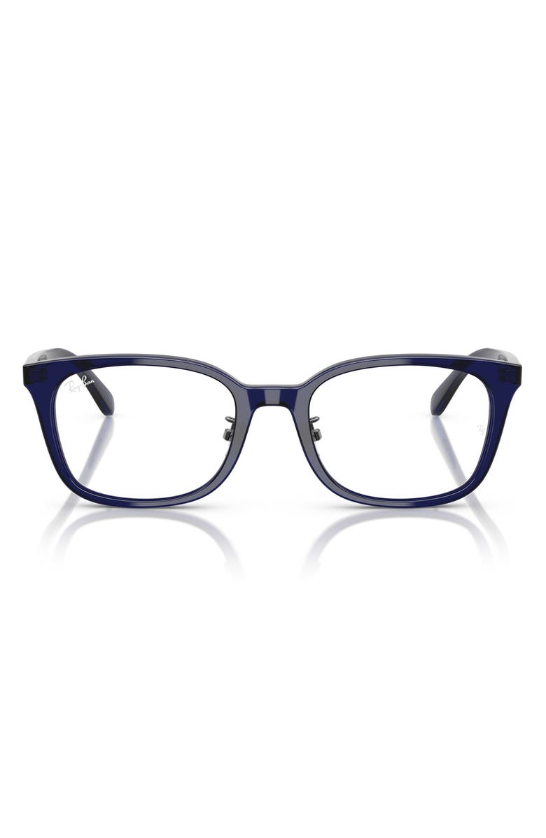 Ray-Ban 52mm Square Optical Glasses, Main, color, Dark Blue