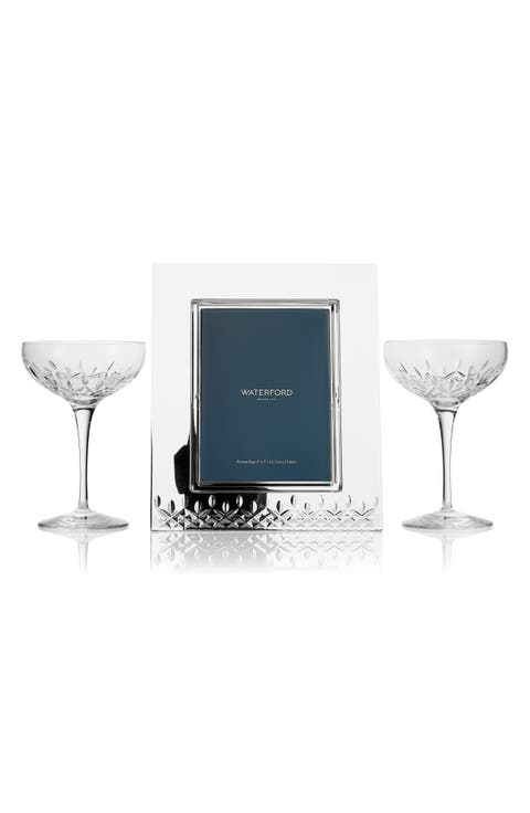 Lismore Essence Crystal Picture Frame & Coupés Set