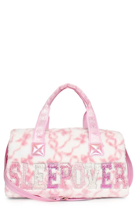 Kids' Sleepover Plush Faux Fur Duffle Bag