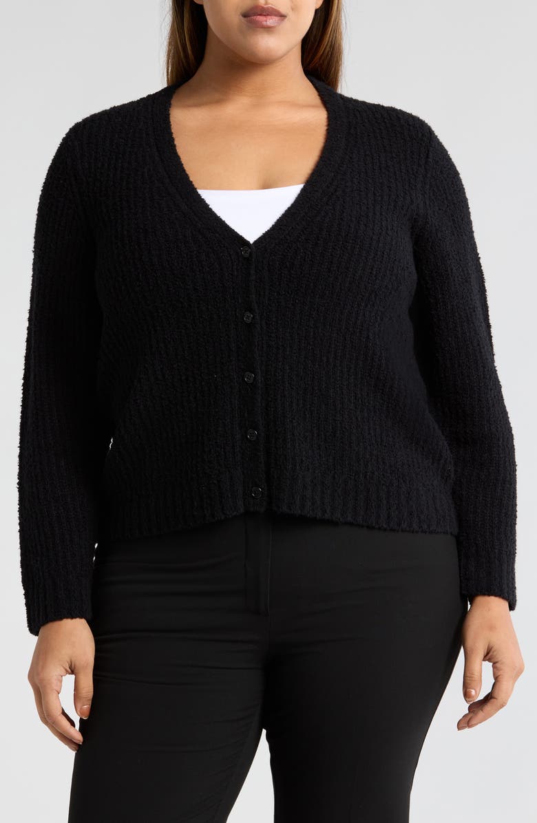 Eileen Fisher V-Neck Organic Cotton Blend Cardigan, Main, color, 