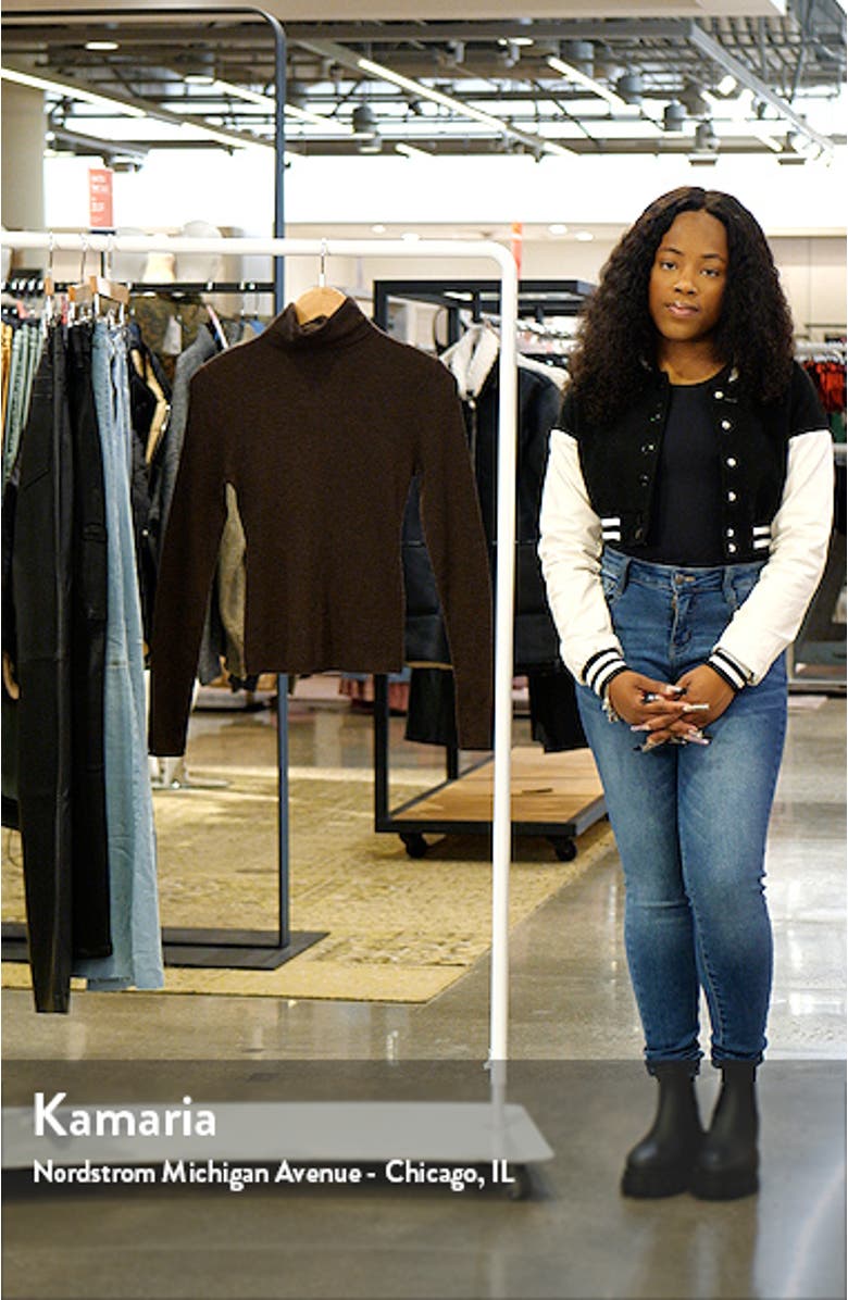 Amelia Rib Merino Wool Turtleneck Top, sales video thumbnail