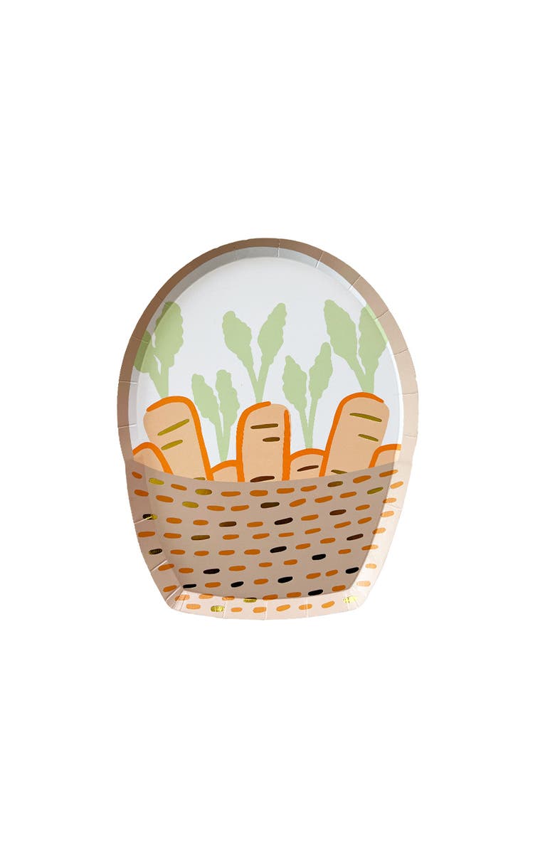 Daydream Society Bunnies In The Garden Basket Small Plates, Main, color,