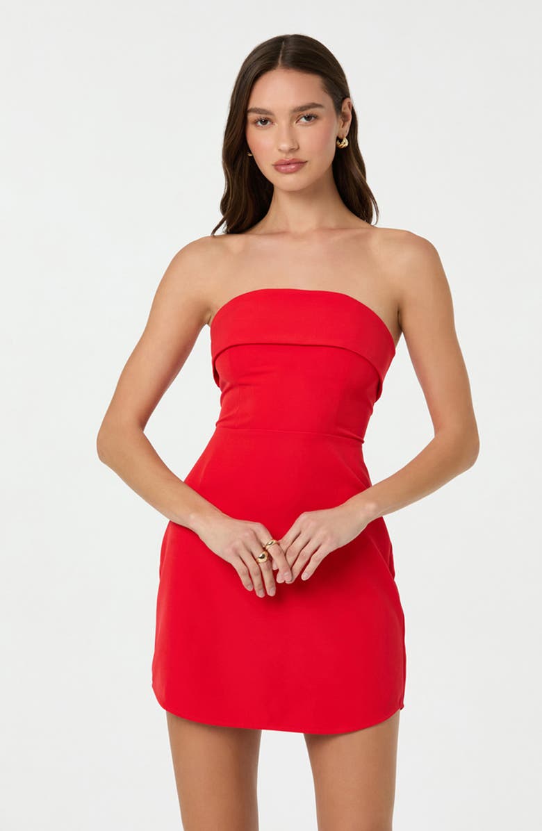 Strapless Popover Minidress