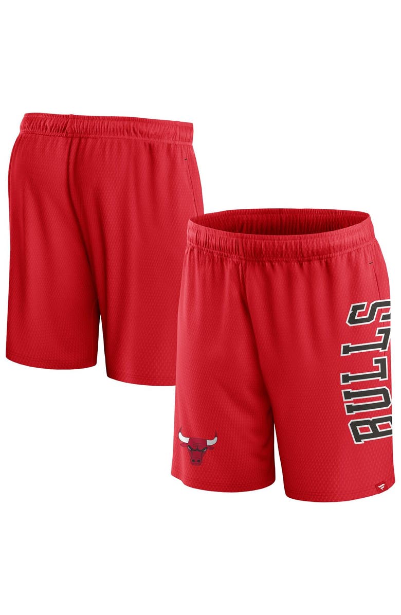 FANATICS Men's Fanatics Branded Red Chicago Bulls Post Up Mesh Shorts, Main, color, Red